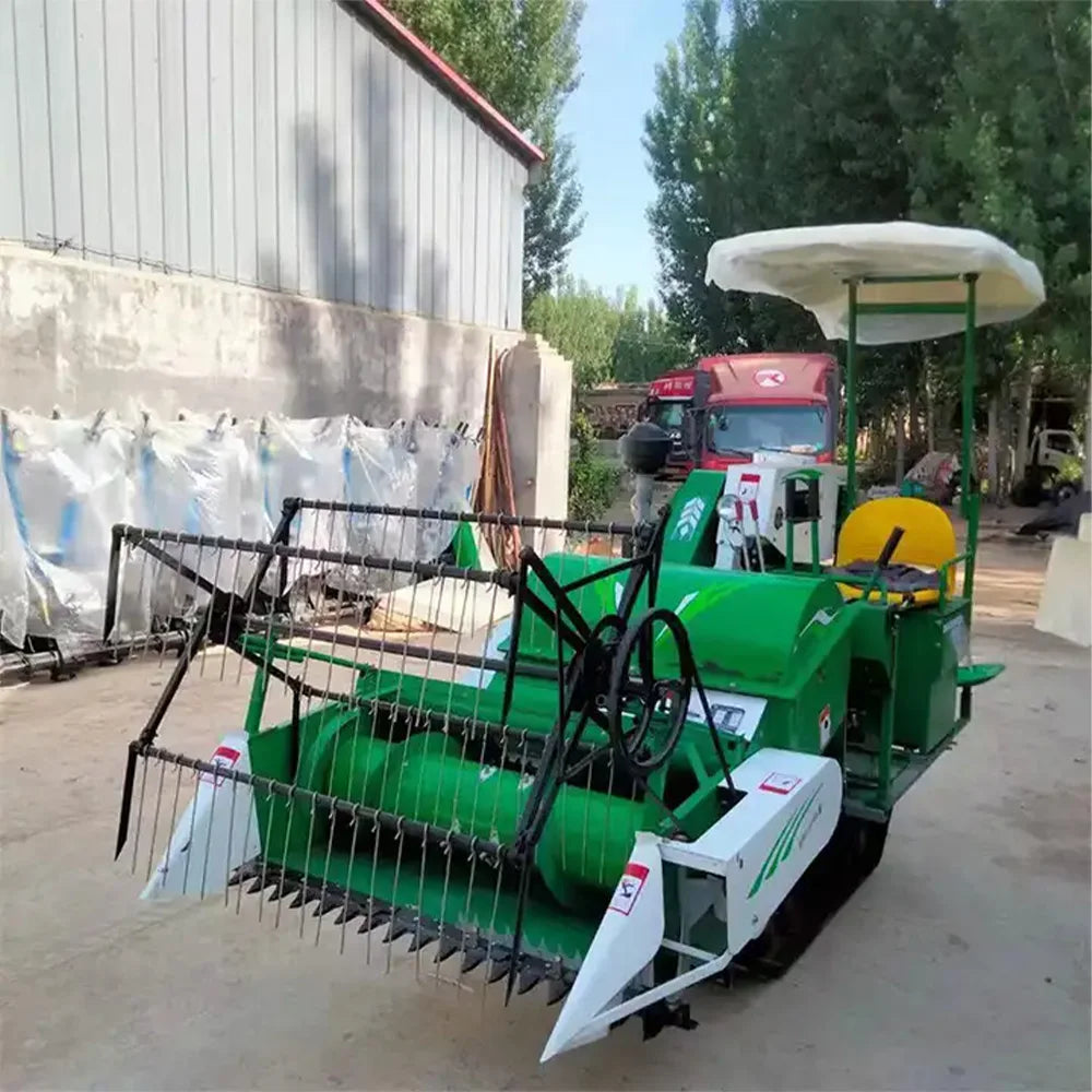 Machine Moissoneuse Mini Moissonneuse-Batteuse Compacte pour Récolte de Riz et Blé ...