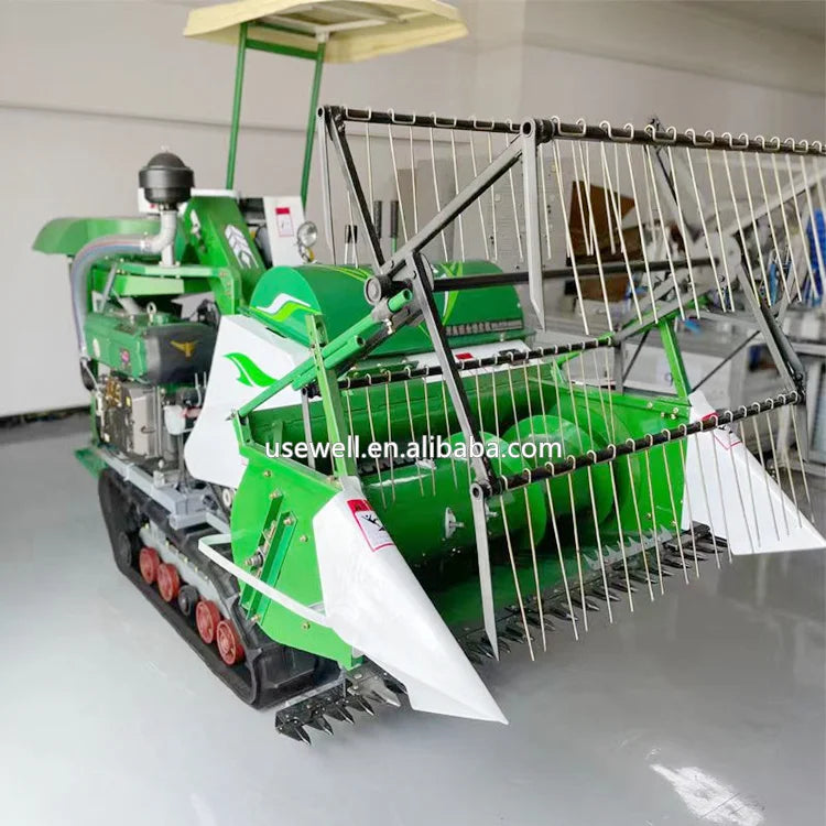 Machine Moissoneuse Mini Moissonneuse-batteuse Automatique 25hp pour Riz et Blé sur Chenil ...