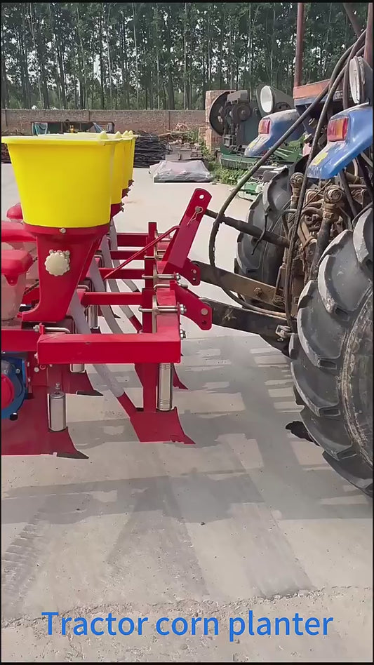 Semoir de maïs professionnel 4 rangées avec système d'engrais - Pour tracteur 20-50hp