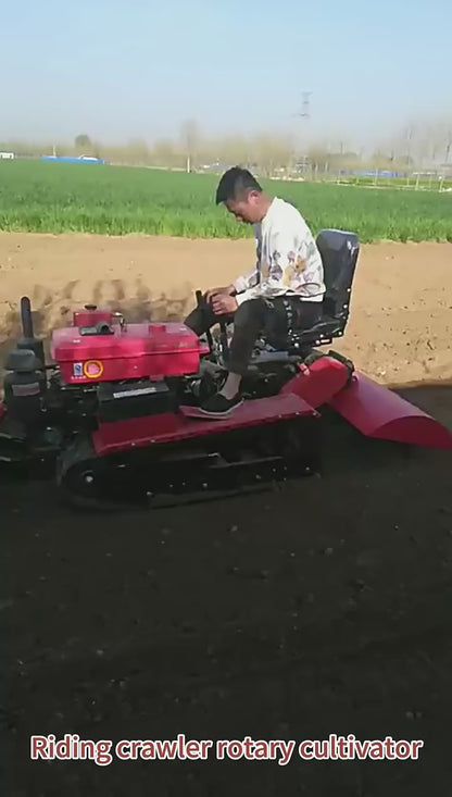 Mini motoculteur à chenilles diesel - Cultivateur de jardin professionnel 700KG