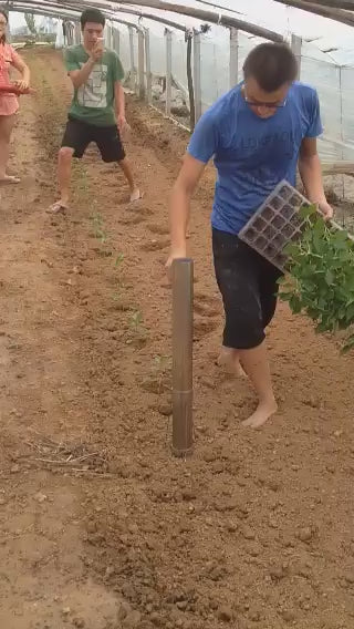 Semoir Manuel Professionnel en Acier - Outil de Plantation pour Légumes et Semis